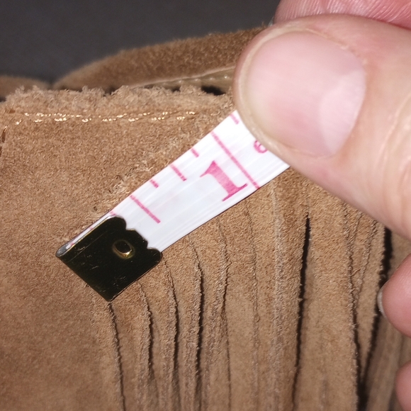 Lucky Brand Fringed Brown Suede Wedges - Picture 5 of 7